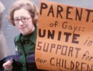 Jeanne Manford at the 1972 New York City Gay Pride March.